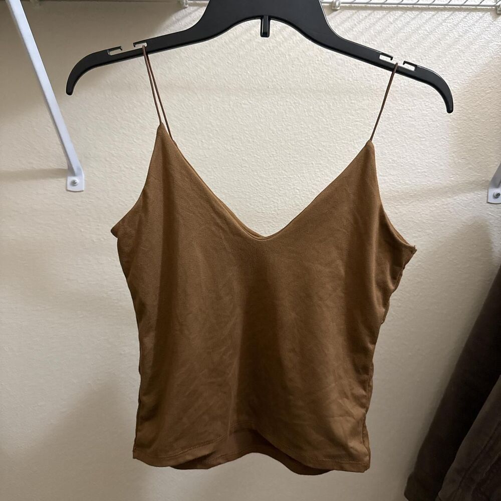 Unbranded Women's Brown and Tan Crop-top